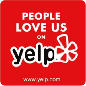 Yelp People Love Us logo