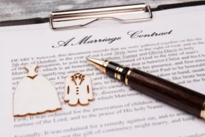 Marriage contract and prenuptial agreements